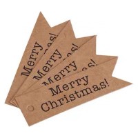 High quality and lovely Merry Christmas gift tags hangtag for candy gift paper box and bag customized printing sentence on top