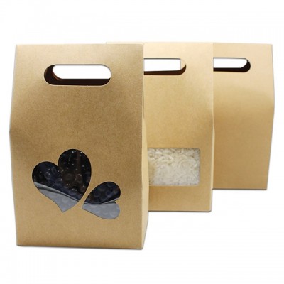 PVC window kraft paper bag with cover