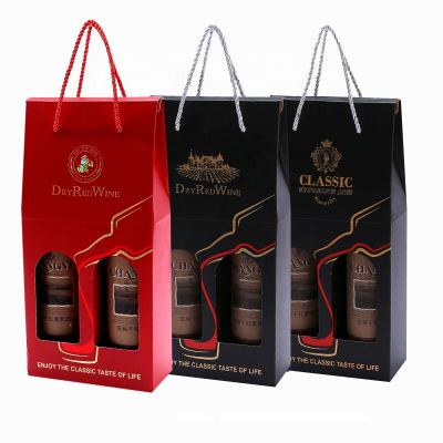 Sempur colorful cardboard wine glass box with corrugated paper layer to protect the bottles