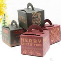 Custom creative gift packaging box for Christmas gift and small paper box cupcake paper box